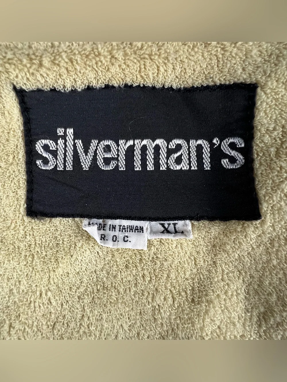 Vintage 70s 80s  Nylon Jacket Silverman’s Lightweight Mens Size XL Terry Black